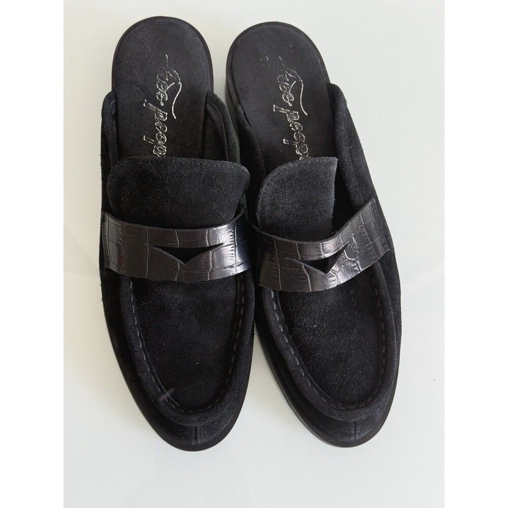 Free People Black Loafer Mule Shoes Women’s EU 39 Suede